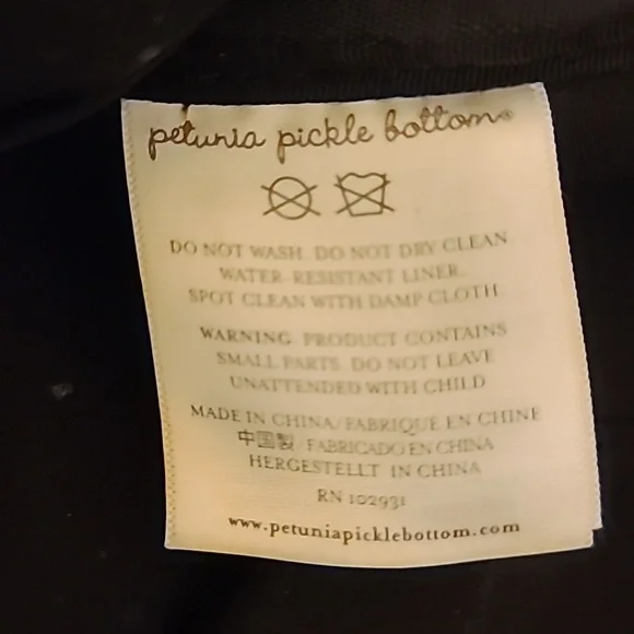 PETUNIA PICKLE BOTTOM 'Sashay Satchel' Black Embossed Backpack Diaper Bag - Picture 6 of 8